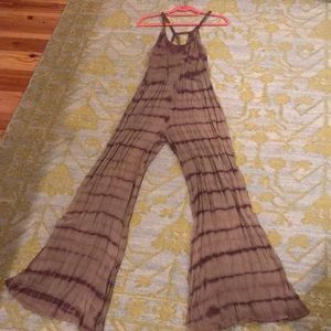 Fun dark purple tie-dye urban outfitter jumpsuit
